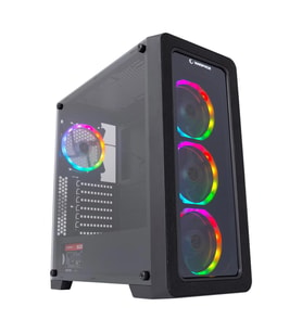 Rampage ESPECTRO 4 Adet Rainow Fanlı 600W 80 Plus Bronze Siyah Temper Camlı Gaming Oyuncu Kasası Outlet