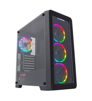 Rampage ESPECTRO 4 Adet Rainow Fanlı 600W 80 Plus Bronze Siyah Temper Camlı Gaming Oyuncu Kasası Outlet