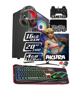 WarboX Akura i5 3350p 16gb Ram 256gb Ssd 250gb Hdd R7 240-4gb E.kartı 20" Monitör Gaming Takım PC (Siyah)