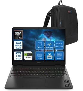 Hp Omen Gaming Laptop Amd Ryzen™ Aı 7 350 96GB Ddr5 2tb SSD 8GB/RTX5060 Gddr7 16" 144 Hz, IPS  300 Nits IPS 2k (1920 x 1200 Freedos Gaming BILG.BL6W4EAF29+ZETTAÇANTA
