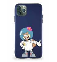 Apple iPhone 11 Pro Max Soft Premier Kapak Sandy Tasarımlı Silikon Kılıf - Lacivert (Şeffaf)