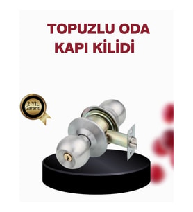 Mey İthalat® Paslanmaz Çelik Dayanıklı Topuzlu Kapı Kilidi