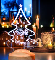 Kendin Tasarla Yılbaşı Çam Ağacı Temalı İsimli Dekoratif Renkli Işıklı Led Lamba, Yeni Yıl Hediyesi, Yılbaşı Hediyesi, Merry Christmas Yılbaşı Süsü