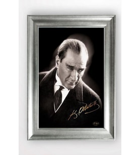 Gümüş Çerçeveli Atatürk Tablo a584