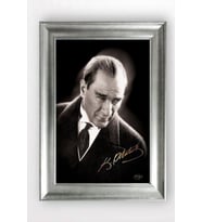 Gümüş Çerçeveli Atatürk Tablo a584