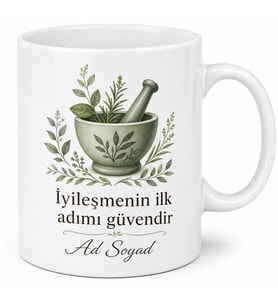 Eczacı İçin Özel Tasarım Seramik Baskılı Kupa Bardak Meslek Hediyesi