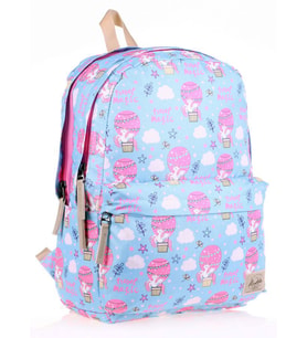 Kaukko Nature Mavi Pembe Travel Magic Kız Çocuk Okul ve Günlük Sırt Çantası