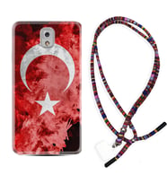 Samsung Note 3 4 5 8 9 20 Ultra 10 Lite Kılıf Boyun Asklı Rasta Silikon Şanlı Türk Bayrağı 1315