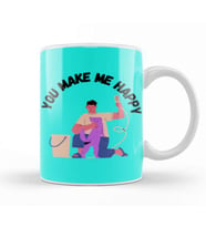 You Make Me Happy Dog Lover Gifts Kupa Bardak Porselen