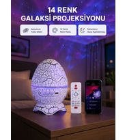 Yıldızlı Gökyüzü Dinozor Yumurta Projektör – Ayarlanabilir Parlaklık ve Hız