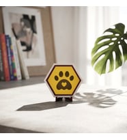 Modern Görünümlü Kalpli Pati Masaüstü Dekoratif Obje Sevdiklerinizi Mutlu Edecek Anlamlı Bir Hediye 10x10 cm
