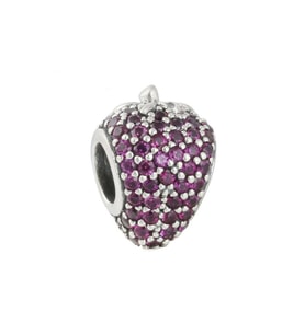 Nur Silver Taşlı Çilek Gümüş Charm NUR-BL01274