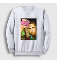 Presmono Unisex Beyaz Cover Film Dövüş Kulübü Fight Club Sweatshirt 245131tt (Beyaz)