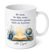 Dünya Eğitim Günü Bilgi Meşalesini Geleceğe Taşıyanlara Özel Baskılı Kupa Bardak Hediye