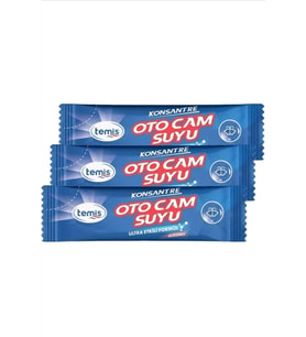 Temis Konsantre Oto Cam Suyu – 3 Adet ile 12 Lt Güçlü Temizlik, Silikonlu Formül