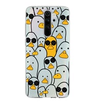 Xiaomi Redmi Note 8 Pro Uyumlu Kapak Duck Tasarımlı Şeffaf Silikon Kılıf