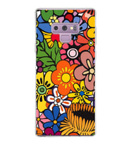 PrintiFy Samsung Galaxy Note 9 ile Uyumlu 1mm Slim Fit Retro Colors 2 Baskılı Şeffaf  Kılıf