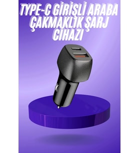38w Usb Type-c Girişli Oto Çakmaklık Araç İçi Hızlı Şarj Çakmaklık Şarj Aleti