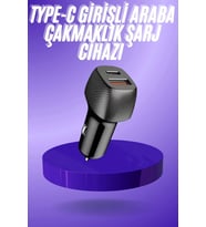 38w Usb Type-c Girişli Oto Çakmaklık Araç İçi Hızlı Şarj Çakmaklık Şarj Aleti