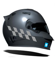 Taş Grisi Damalı Kask Motosiklet Sticker Takımı Çınar Extreme