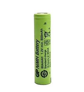 GP 1.2 Volt 800 mAh Düz Kafa Şarjlı AAA İnce Kalem Pil 80AAH