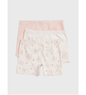 LCW Kids Ekru Kız Çocuk Boxer 3'lü