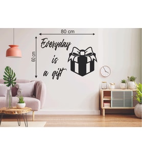 Leylaser 80x60 Everyday is a Gift Ahşap Duvar Yazısı