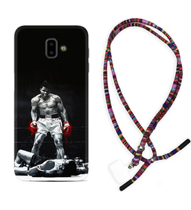 Samsung J6 Plus J7 Prime J7 Pro M20 Kılıf Boyun Asklı Rasta Silikon Moon Baloon 1369