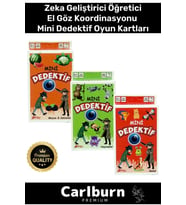 Premium Eğitici Zeka Geliştirici Öğretici Eğlence Aile 55 Parça 3'lü Mini Dedektif Oyun Kartları
