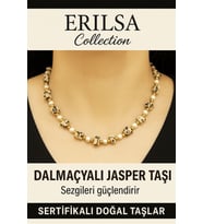 Sertifikalı Kırık Taşlı Model Dalmaçyalı Bıldırcın Jasper Taşı Kolye – Koruyucu ve Dengeleyici Enerji (Çok Renkli)