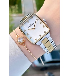 Daniel Klein DKISTE1107 Gold Gümüş Renk Hediye Paketli Kadın Kol Saati ve Bileklik