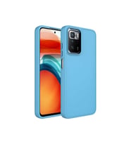 Xiaomi Redmi 10 Uyumlu Kılıf Metal Çerçeve ve Buton Tasarımlı Silikon Zore Luna Kapak