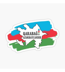 Qarabağ Azerbaijandır 17 Cm Araba Sticker