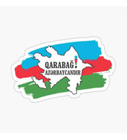 Qarabağ Azerbaijandır 17 Cm Araba Sticker