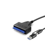 Type-C ve USB 3.0 to SATA HDD SSD Dönüştürücü Kablo 37 cm Siyah HDX5571