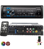 MEGAVOX MGX-X510 DSP Oto Teyp 4X60 Watt Bluetooth Mobil Aplikasyon Usb Fm Aux 7 Renk Ekranlı
