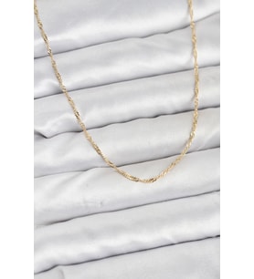 CM 14K Gold Renk Pirinç Ezme Burgu Model Kadın Kolye - TJ-BKO10916