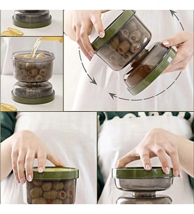 Zeytin ve Turşu Saklama Kabı Şeffaf Süzgeçli 700 ml Kapasite Sızdırmaz Tasarım ile Çok Amaçlı Kullanım