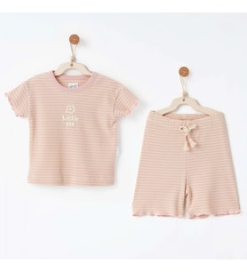Andywawa Ac26674 Bamboo Striped 2li Takım Pink