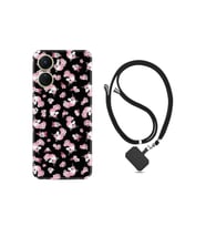 Vivo Y16 Kılıf Ipli Boyun Askılı Desenli Silikon Unicorn Flowers 1406