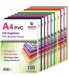 Mapi Cilt Kapağı Plastik Opak A4 160 Micron Sarı Cilt Kapağı (100 Lü Paket)