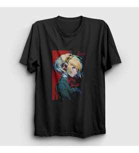 Presmono Unisex Siyah Aigis Oyun Persona 3 T-Shirt 451703tt