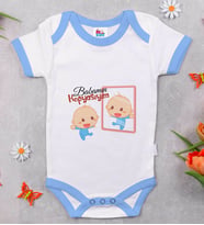 BK Kids Babamın Kopyasıyım Tasarımlı Mavi Bebek Body Zıbın-1