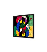 Modern Soyut Tasarım Çerçeveli Mdf Tablo