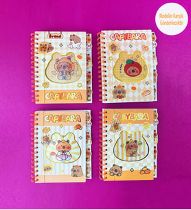 Capybara Hologram Kapaklı Defter