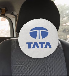 BK Gift Tata Tasarımlı Yuvarlak Araç Koltuk Yastığı-1