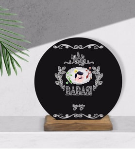BK Gift Kişiye Özel Yılın En İyi Babası Tasarımlı Ahşap Plak-1