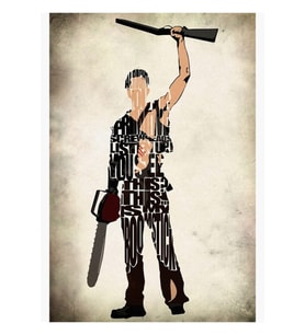 Ash - Evil Dead Tablo Ahşap Poster Dekoratif