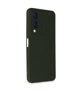 Vivo Y17s Kılıf Nano İçi Kadife  - Koyu Yeşil