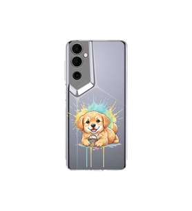 Tecno Pova Neo 2 ile Uyumlu Splash Köpek Tasarımlı Şeffaf Silikon Kılıf